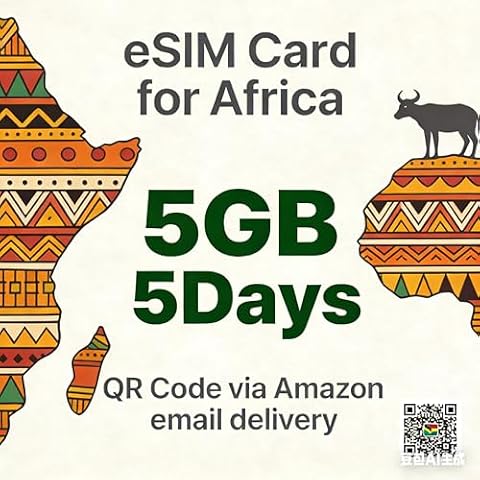 Karta eSIM dla Afryki przedpłacona karta eSim Pay as You Go Brak danych umowy Pakiet 5 GB 5 dni
