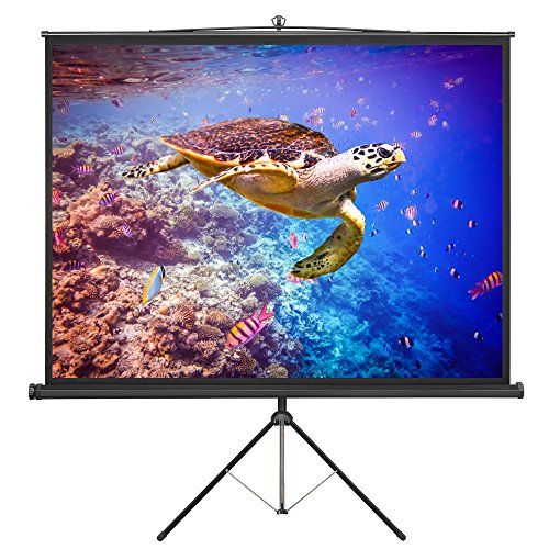VonHaus 84-inch Tripod Projector Screen - TV/Video/Power Point Presentation Platform - 4:3 Aspect Ratio Projection Screen - Suitable for LED, LCD and DLP Projectors