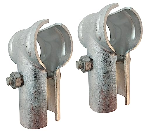 End Rail T Clamps, Chainlink Fence Parts, Galvanized Fence Parts With Galvanized Steel. T Link Post Clamps, T Clamps. Chain Link Fence T Clamp Made To Fit 1 5/8\" (1-5/8\" x 1-5/8\" (2 PCS)