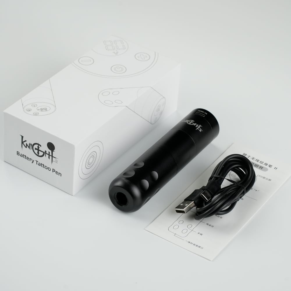 DGT Knight-II Battery Tattoo Machine Pen (Black)