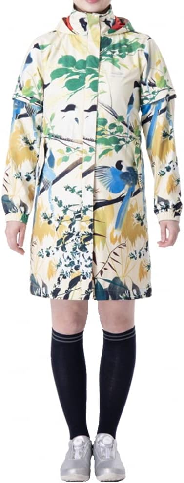 [ティゴラ] レディース ゴルフウェア 秋 冬 レインウェア ソフトタッチレイン ワンピース 日本画家 田中一村氏 作品デザイン T