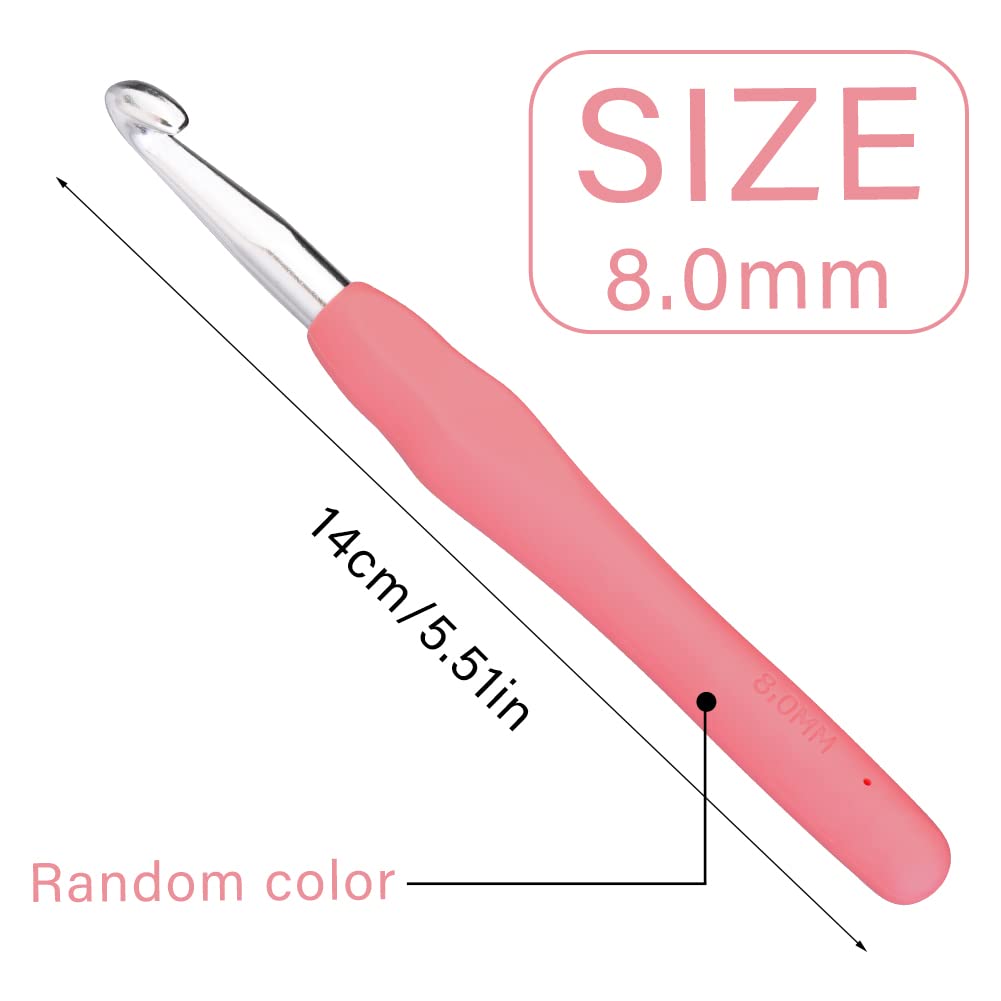 Kit Crochets à Tricoter 3 Tailles (2.0/2.5/3.0 Mm) - Manche Ergonomique Silicone Coloré - Parfait Débutants Et Projets DIY