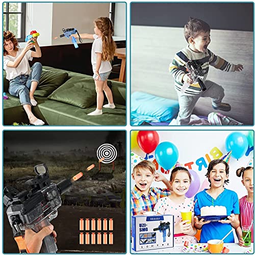 Image of BONIRY Airsoft Uzi - SMG Nerf Machine Gun Rapid Fire Automatic Toy Gun for Boys Girls, 24 Bullets Electric Pistol Full Auto With BB Blaster for Outdoor Shooting Game Age 14+ (Blue)