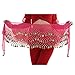 Produktbild Hee Grand Kostüm Bauchtanz Rock Münztuch Münzgürtel Mit 128 Münzen (One Size, Rosa)