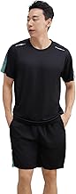 Jersey Top and Bottom Set, Men's, Sports T-shirt, Half Pants, Training Setup, Loose Fit, Shot Pants, Top and Bottom Set, Cool and Quick Drying