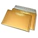 Produktbild 100 Stück farbige Luftpolstertaschen Format 325x235 mm, Luftpolster-Briefumschläge mit Selbstklebeverschluß, Snooploop Metallic Bubble Bags Kuvert Luftpolsterversandtaschen / A4 (gold)