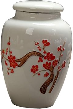Japanese-Style Ceramics Tea Canister Traditional Tea Caddy Sugar Canister for Kitchen Sealed Ceramics A21