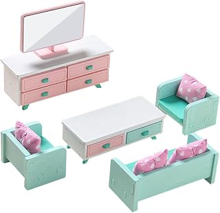 STAHAD 1 Conjunto De Móveis Simulados Brinquedos Para Meninas Mini Brinquedo Conjunto De Mesa De Jantar Simulação Móveis Para Casa Acessórios Para Móveis Casa De Bonecas Mini