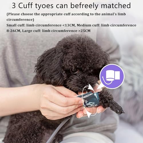 Misuratore Pressione Sanguigna Veterinario, Apparecchiatura Veterinaria Digitale, Sfigmomanometro Elettronico Con 3 Bracciali 3 Modalità, Display Digitale Lcd, Per Gatti, Elefanti, Cura Degli Animali - 7
