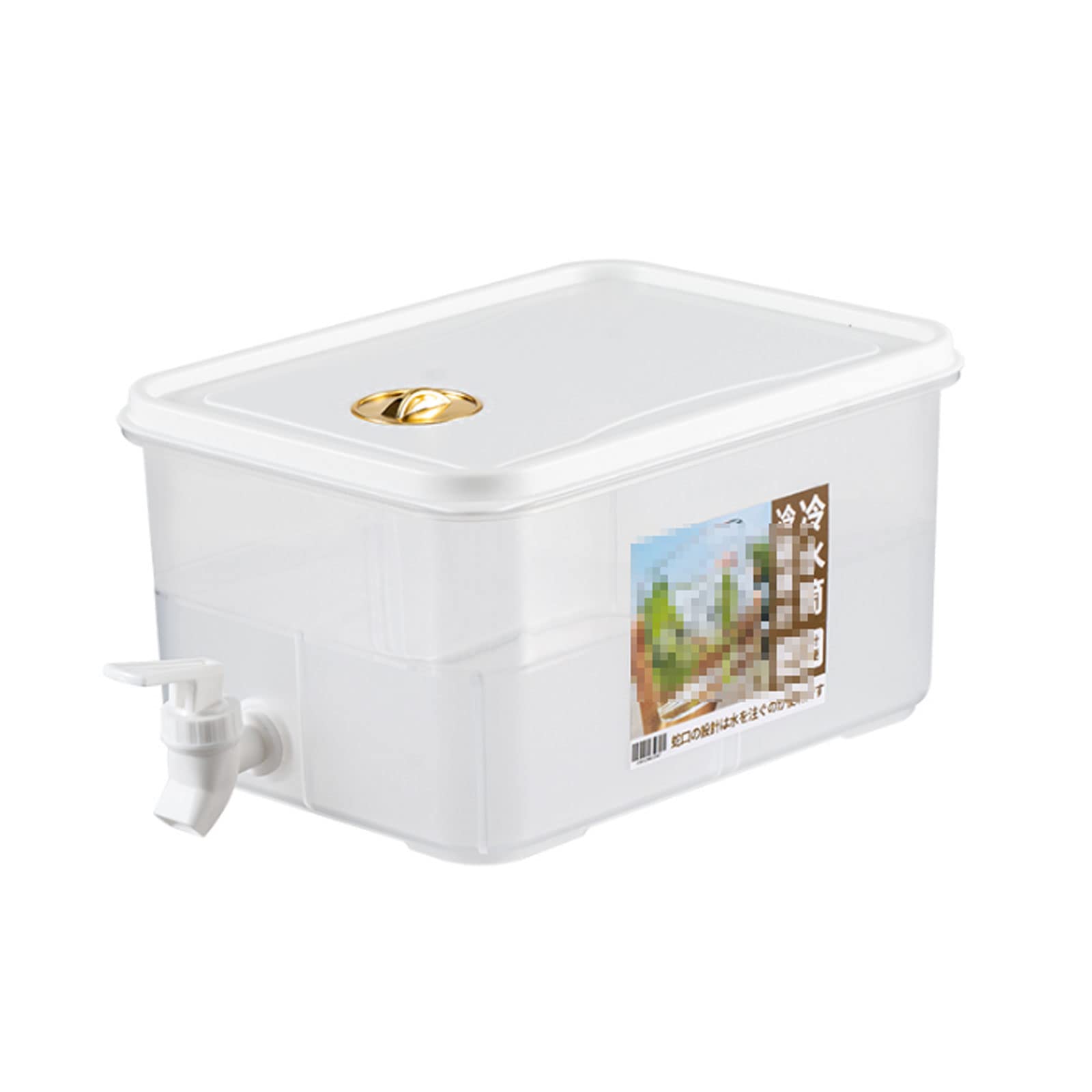 AYCDL Beverage Dispenser Beverage Drink Dispenser with Spigot Plastic Wide Mouth Iced Juice Jar Square Lemonade Dispenser for Sun Tea Iced Tea Beer Wine Liq