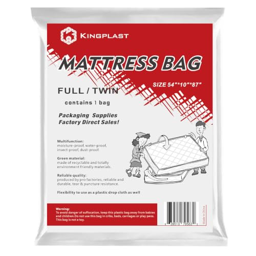 Sac protection matelas plastique 87x54x10" impermeabilise