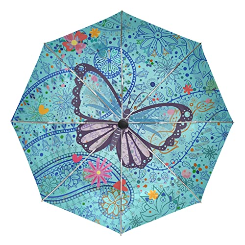 Parapluie femmes et fille Vnurnrn au motif artistique de papillon