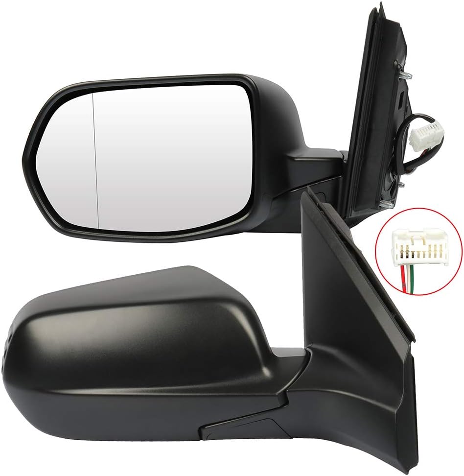 SCITOO Driver and Passenger Side View Mirrors Fit for 2012-2016 For Honda CR-V Power Adjustment Black Textured HO1320270 76200T0AA01