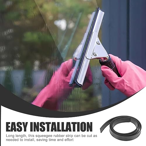 Image of 41.33 Inch Rubber Squeegee Replacement Strip for Window and Glass Squeegees Wear Resistant Professional Squeegee Refill for Shower Doors and Windshields Easy to Cut and Install