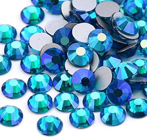 Ss16 Ss20 Malachite Blue Ab Flat Back Deco Non Hotfix Rhinestones for DIY Apparel Decoration Rhinestone Glue On Stone