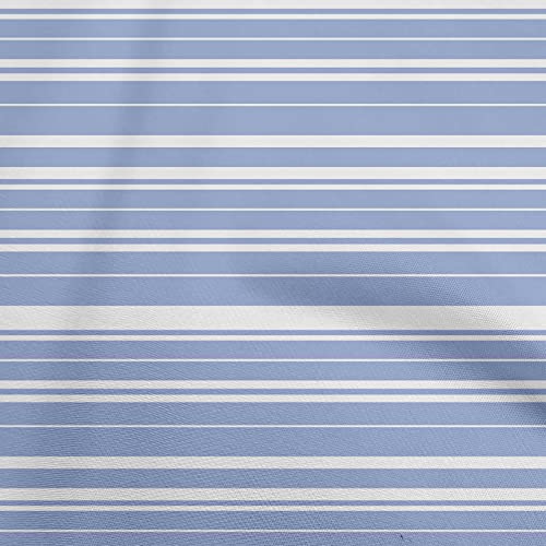 oneOone Cotton Poplin Medium Purple Fabric Stripes Sewing Fabric By The Yard Printed DIY Clothing Sewing Supplies 42 Inch Wide