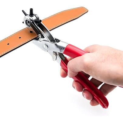 Leather Hole Punch Tool,Belt Hole Puncher,Leather Punch...