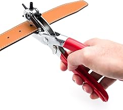 Leather Hole Punch Tool,Belt Hole Puncher,Leather Punch Plier,Revolving Punch Plier Kit Punching,Leather Stamping Tools Us...