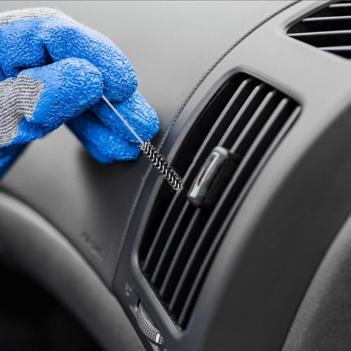 Alethron 12 Stück Rohrreinigungsbürste, Schlauchbürste Flexible Abflussbürste Lang Abflussreiniger Bürste Kühlschrank Abfluss Reinigung Flaschenbürste Dünn Reinigungsbürste Klein für Badezimmer Küchen