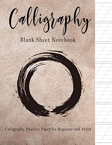 Calligraphy Blank Sheet Notebook: Hand Lettering Practice Journal, Slanted(55 degrees) Calligraphy Practice Paper for Beginner and Artist(Calligraphy Paper)