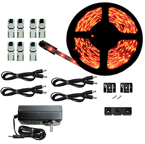 Image of Inspired LED Cut and Connect Series Kit | Normal Bright | Red | 39.5ft / 12M Kitchen Lighting | Cove Lighting | Dimmable