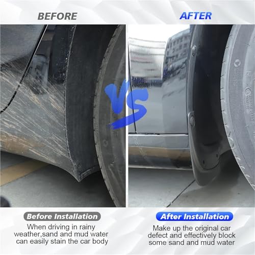 Guardabarros protector de cejas de rueda compatible con Tesla Model 3 2024 3