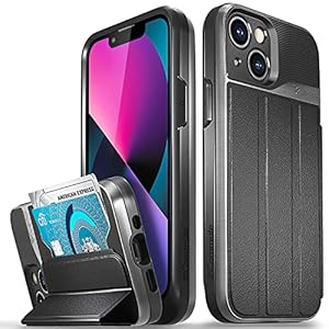 VENA Wallet Case Compatible with Apple iPhone 13 Mini (5.4″-inch), vCommute (Military Grade Drop Protection) Flip Leather Cover Card Slot Holder with Kickstand (Space Gray)