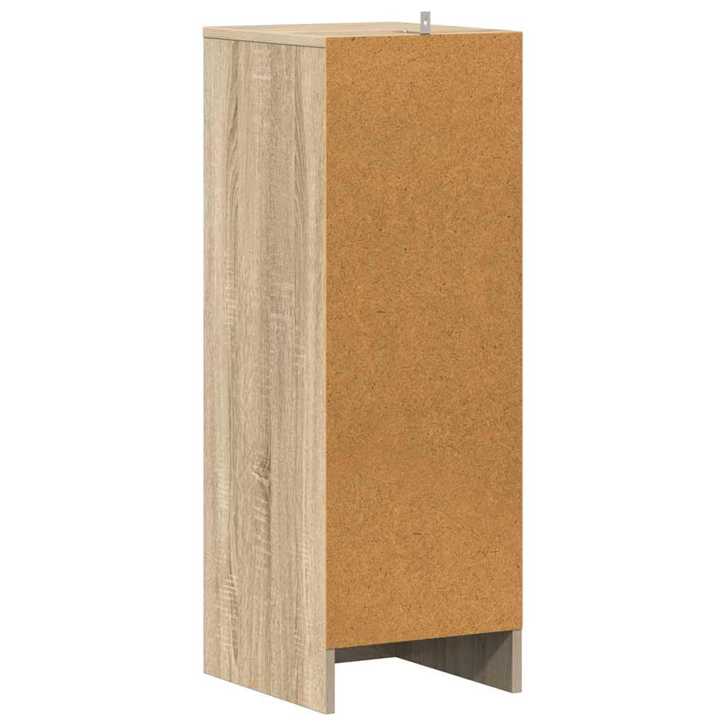 Schuhschrank Sonoma-Eiche Holzwerkstoff 31,5x35x90 cm mit 6 Fächern schuhregal schuhablage schuhkipper schuhständer schuhkommode schuhaufbewahrung platzsparend für Flur Diele Eingang