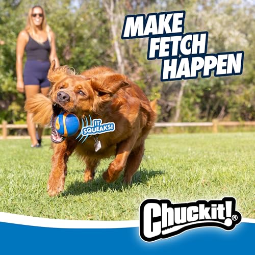 Chuckit! Ultra Squeaker Hundespielzeug, Gummi, hohe Sprungkraft, für Land und Wasserwerfer, Größe XL