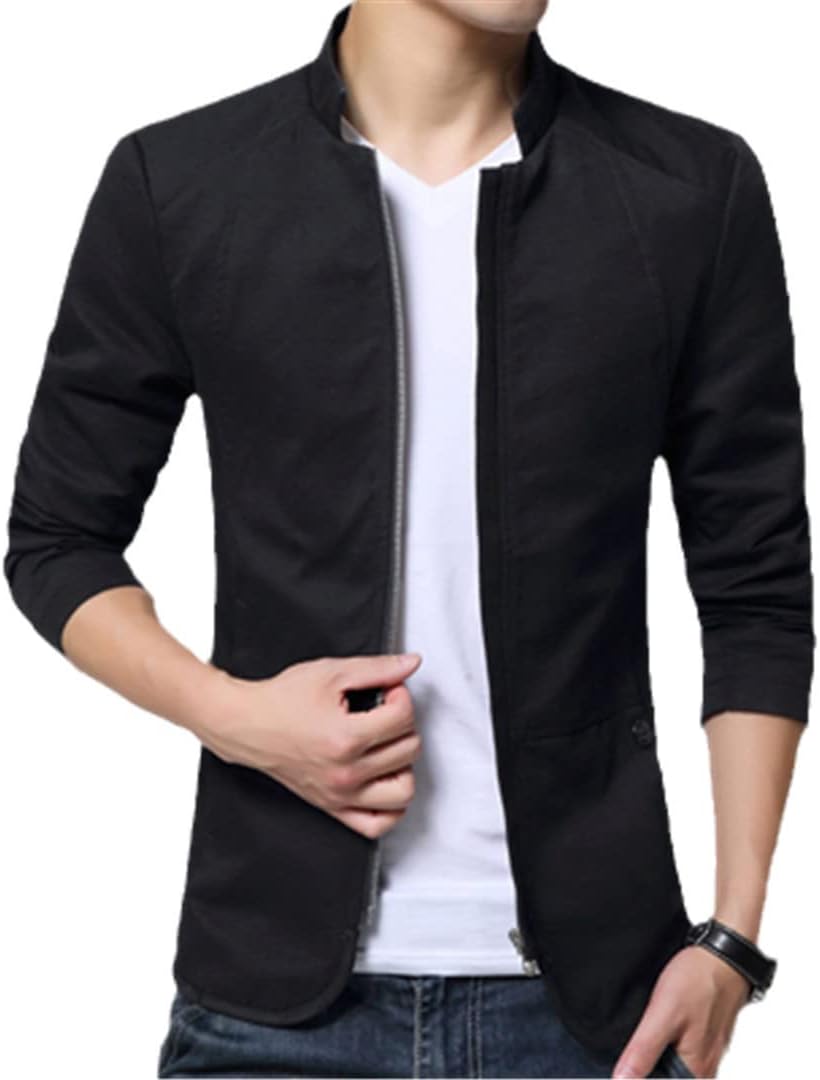 Wjnvfioo Business Blazer Men Jackets Casual Fashion Suit Cotton Coats Slim Fit Windbreaker Jacket Man Tops