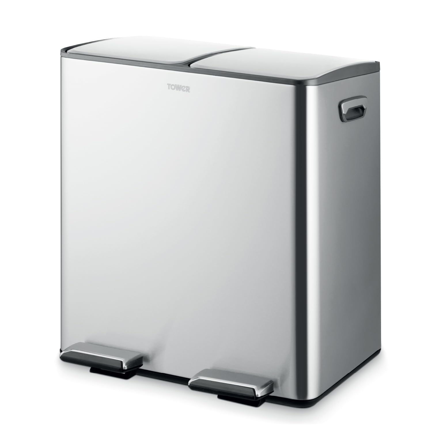 Tower Unisex Metallic Silver Recycling Pedal Pin, 40L, Stainless Steel T838022ss In A