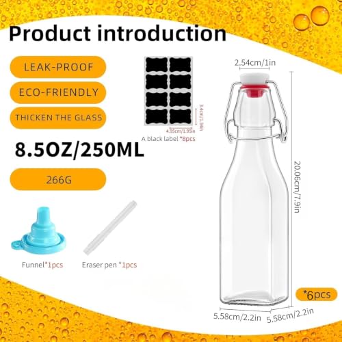 Shop Eidoct Clip Top Preserve Bottles, Clear Glass, Airtight Stoppers, for Beer, Wine, Condiments, Beverages, Oil, Vinegar, Kombucha & Water Shop Eidoct Clip Top Preserve Bottles, Clear Glass, Airtight Stoppers, for Beer, Wine, Condiments, Beverages, Oil, Vinegar, Kombucha & Water – Eidoct