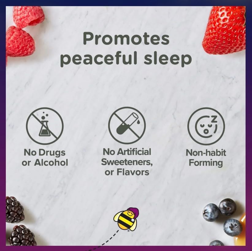 Zarbee's Kids 1mg Melatonin Gummy, Drug-Free & Effective Sleep Supplement for Children Ages 3 and Up, Natural Berry Flavored Gummies, 50 Gummies - 1 Count
