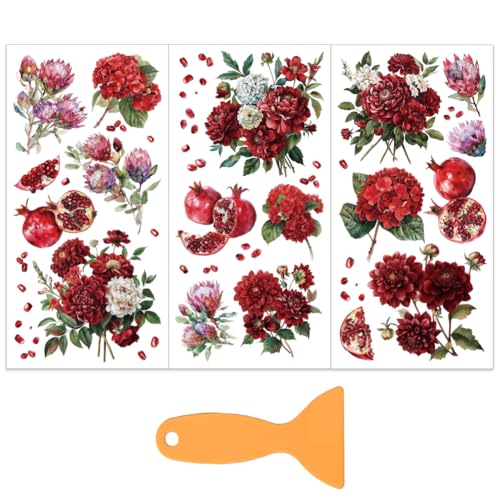 Calcomanías decorativas OLYCRAFT de 6 x 12 pulgadas con diseño King Protea 2