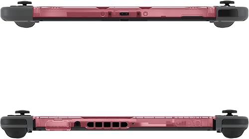 Vista 7 de eXtremeRate Carcasa para consola Nintendo Switch, color rosa cereza para consola Nintendo Switch, marco frontal de repuesto para consola Nintendo