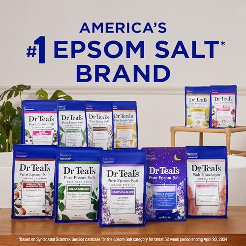Dr Teal's Pure Epsom Salt Soak Trio Gift Set with Eucalyptus, Sleep Blend & Lavender, 6 Piece