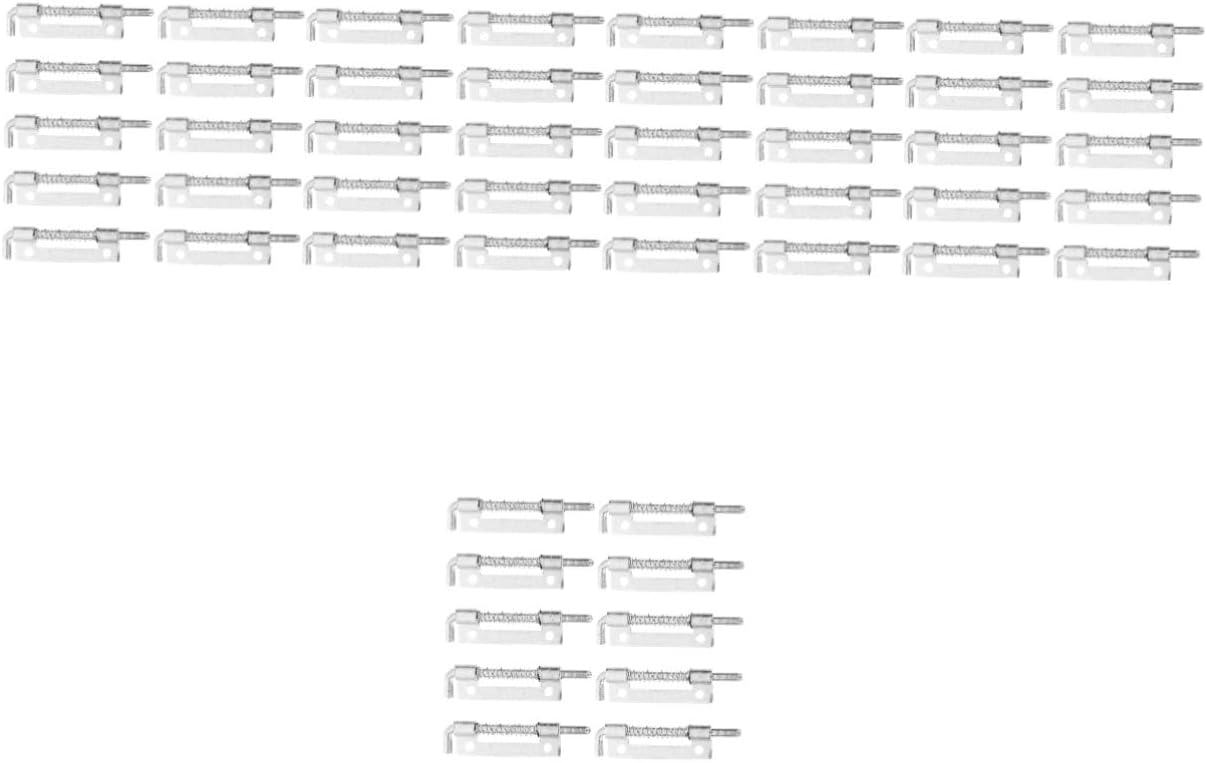 50pcs Spring Loaded Latch Bolt Lock for Cabinet Doors Easy Install Trailer Door Latch Automatic Rebound Design for Home Kitchen Warehouse Use