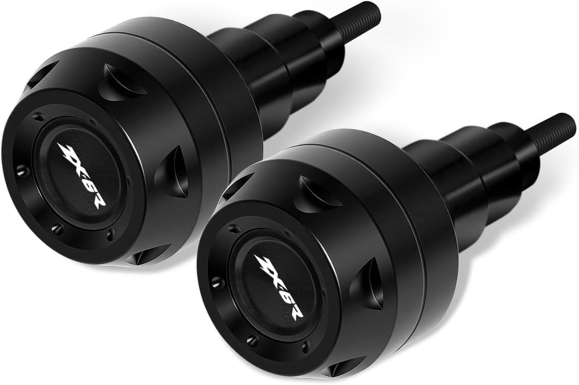 For ZX6R Motorcycle Frame Sliders Crash Protector Compatible with Kawasaki ZX6R ZX-6R 2013-2017 CNC Frame Slider Crash Protector Anti-Collision (Black, For ZX6R)