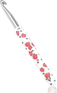 Crochet Hook,8 mm Ergonomic Crochet Hook,Ergonomic Handle for Arthritic Hands,Soft Rubber Grip Extra Long Knitting Needles for Beginners and Crocheting Yarn