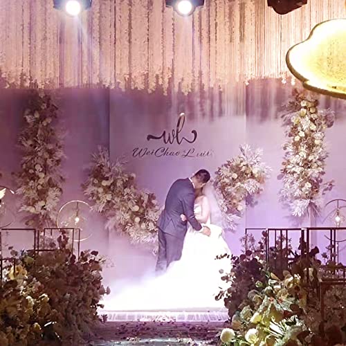 Canlierr 157.5 Ft Artificial Wisteria Vine Garland Silk Wisteria Hanging Flowers Fake Vine Ratta Plants Greenery Wall Decoration Wedding Arch Garden Wall Backdrop Decor For Outdoor (Pink, 48 Piece) #TOP5