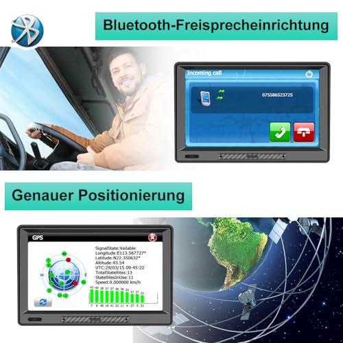 Lkw-Navigationsgerät Awesafe mit Bluetooth und 9 Zoll Touchscreen