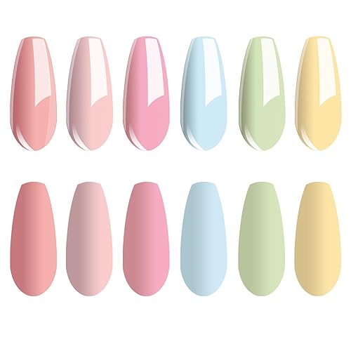 Miniatura 4 de Vishine Juego de esmaltes de uñas de la serie Macaron, melocotón, rosa, azul, verde, amarillo, barniz LED UV, colección de salón de bricolaje