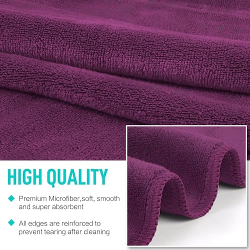 Image of CARZZO Microfiber Car Cleaning Cloth 400GSM - Pack of 2 (60x40cm) Super Absorbent Lint-Free Towels for Car Bike Cleaning