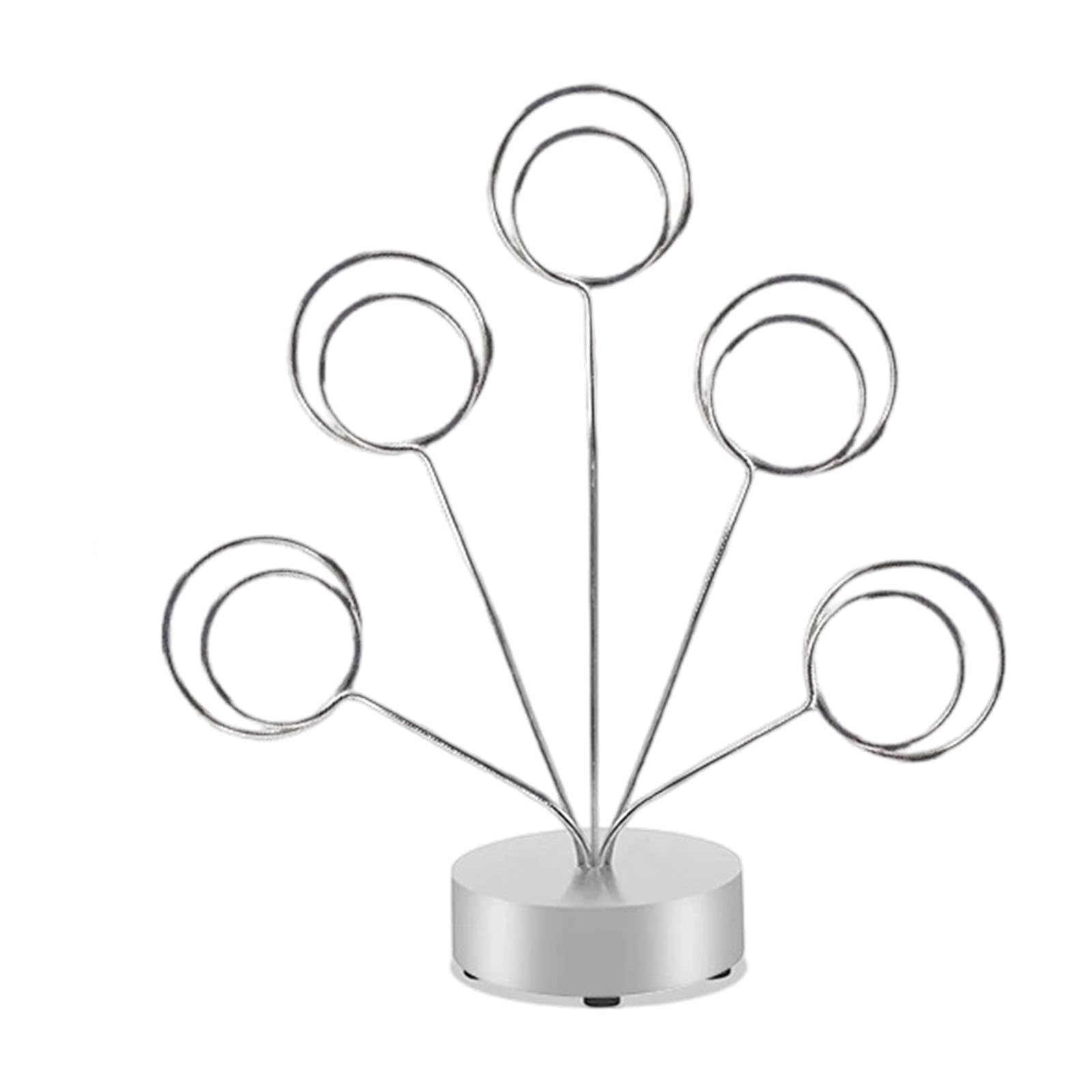 Tsophreniq Multifunctional Tabletop Card Holder with Round Base Perfect for Christmas Home Decoration Heart Shaped Display Party Seat