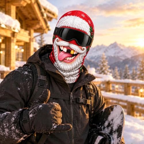 Christmas Masks for Adults 3D Funny Realistic Warm Velvet Fall Winter Mask - image 5