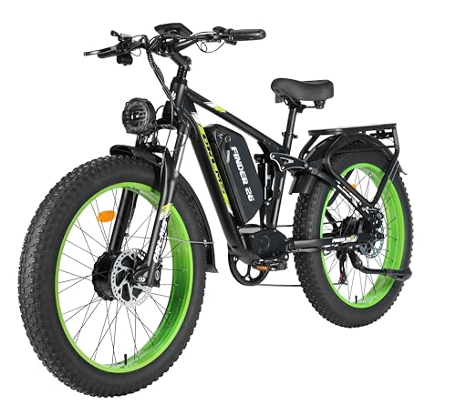 Aoeracy Bicicleta Electrica Adultos 26 X 4.0 Fat Tire Bici Electrica Montaña Sistema De Transmisión De 7 Eelocidades, Batería Desmontable De 25ah, Ebike Para Hombres Y Mujeres Negro-Verde Aoeracy Bicicleta Electrica Adultos 26 X 4.0 Fat Tire Bici Electrica Montaña Sistema De Transmisión De 7 Eelocidades, Batería Desmontable De 25ah, Ebike Para Hombres Y Mujeres Negro-Verde