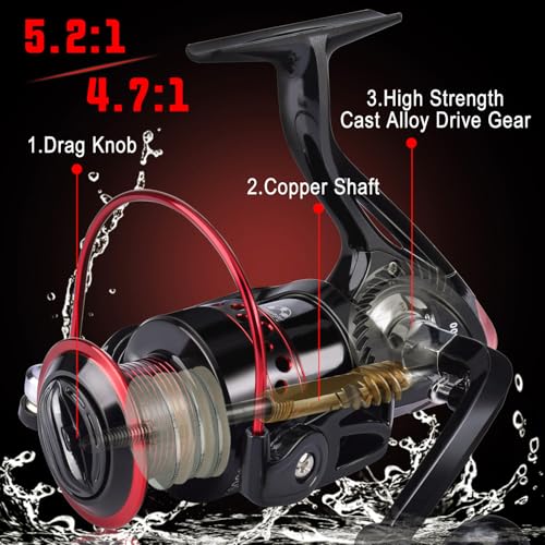 Sougayilang Spinning Reels, Light Weight and Ultra Smooth Powerful Spinning Reels for Saltwater and Freshwater Fishing-7000 - Image 7