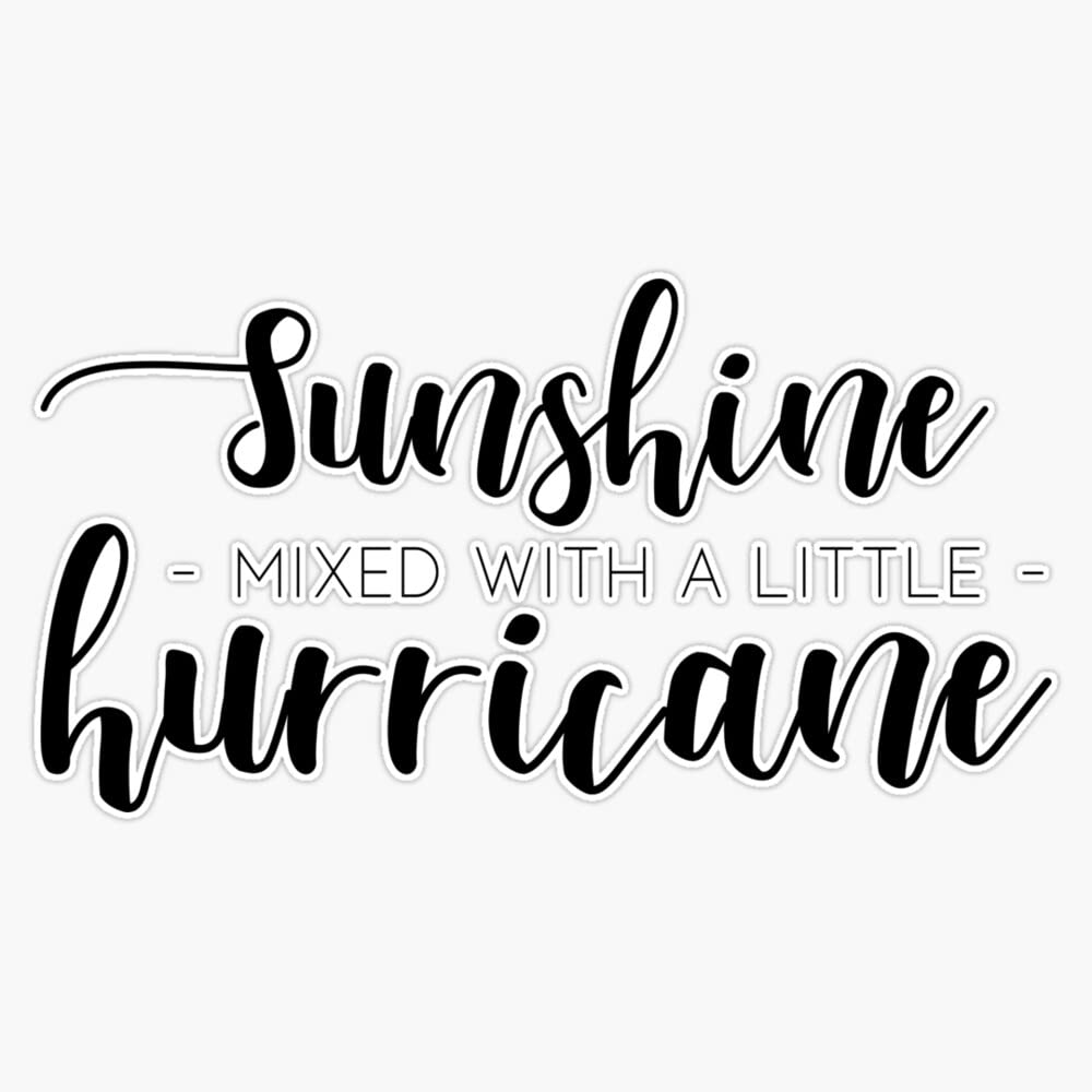Sunshine Mixed With a Little Hurricane Bumper Sticker Vinyl Decal 5 inches