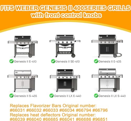 Image of SafBbcue 66045 Warming Rack Replacement for Weber Genesis II E-410 S-410 SE-410 E-435 S-435 Gas Grills 32.75 inch Warming Grates for Weber 62006001 67006001 Grill