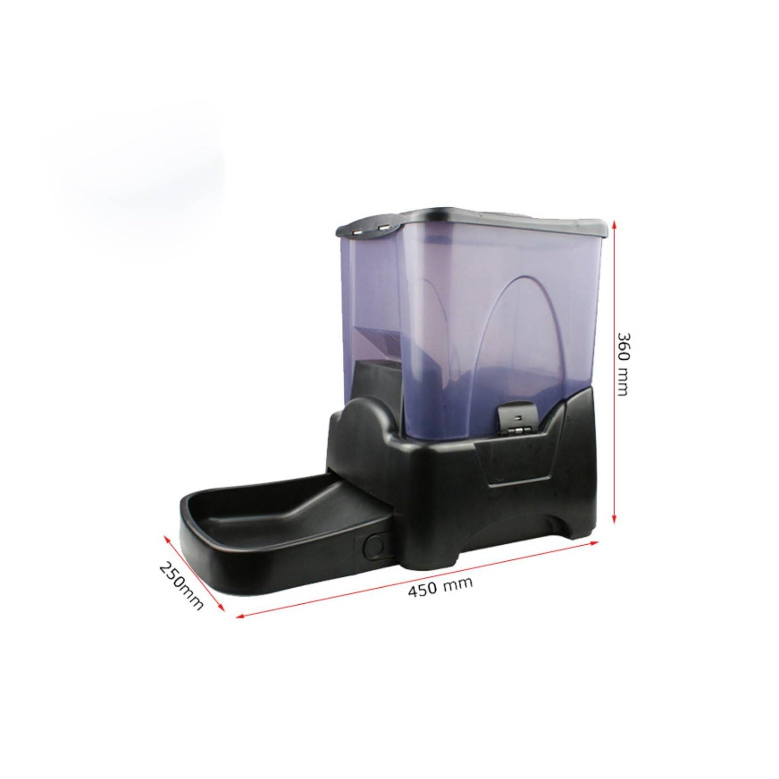 Distributore Automatico Cibo per Animali Dispenser Mangime Ciotola Erogatore con 4 Pasti Programmabili Porzioni da 0.5 a Serbatoio 10.49L Materiale